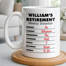 Load image into Gallery viewer, Funny Retirement Coffee Mug Custom Name Gift for Dad
