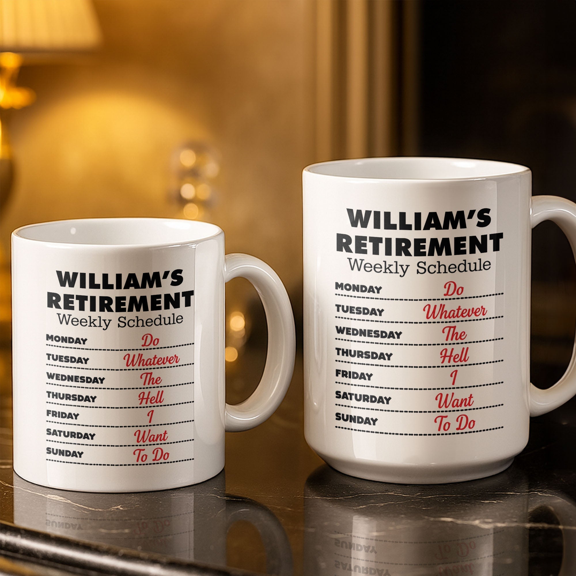 Funny Retirement Coffee Mug Custom Name Gift for Dad