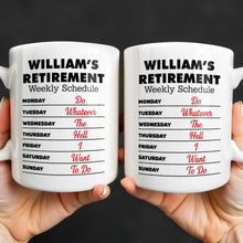 Load image into Gallery viewer, Funny Retirement Coffee Mug Custom Name Gift for Dad
