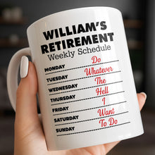 Load image into Gallery viewer, Funny Retirement Coffee Mug Custom Name Gift for Dad
