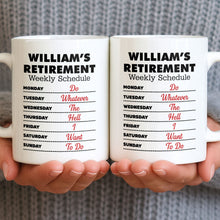 Load image into Gallery viewer, Funny Retirement Coffee Mug Custom Name Gift for Dad

