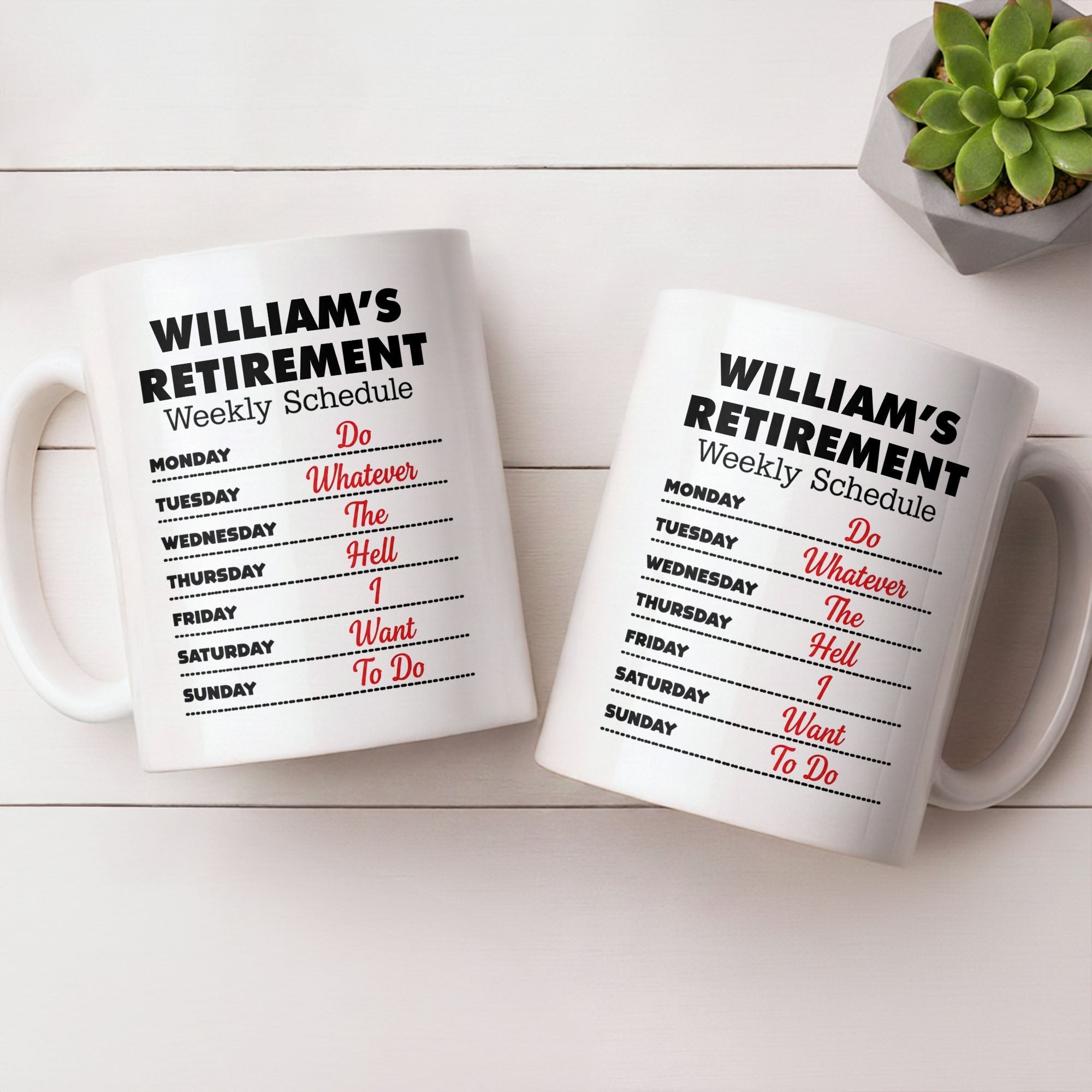 Funny Retirement Coffee Mug Custom Name Gift for Dad