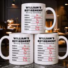 Load image into Gallery viewer, Funny Retirement Coffee Mug Custom Name Gift for Dad
