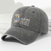 Load image into Gallery viewer, Personalized Washed Denim Cap Custom Retirement Gift for Dad
