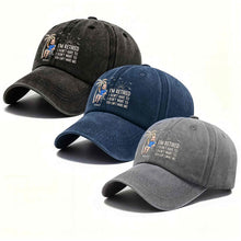 Load image into Gallery viewer, Personalized Washed Denim Cap Custom Retirement Gift for Dad
