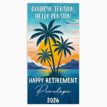 Load image into Gallery viewer, Personalized Beach Towel Custom Name Retirement Gift for Dad
