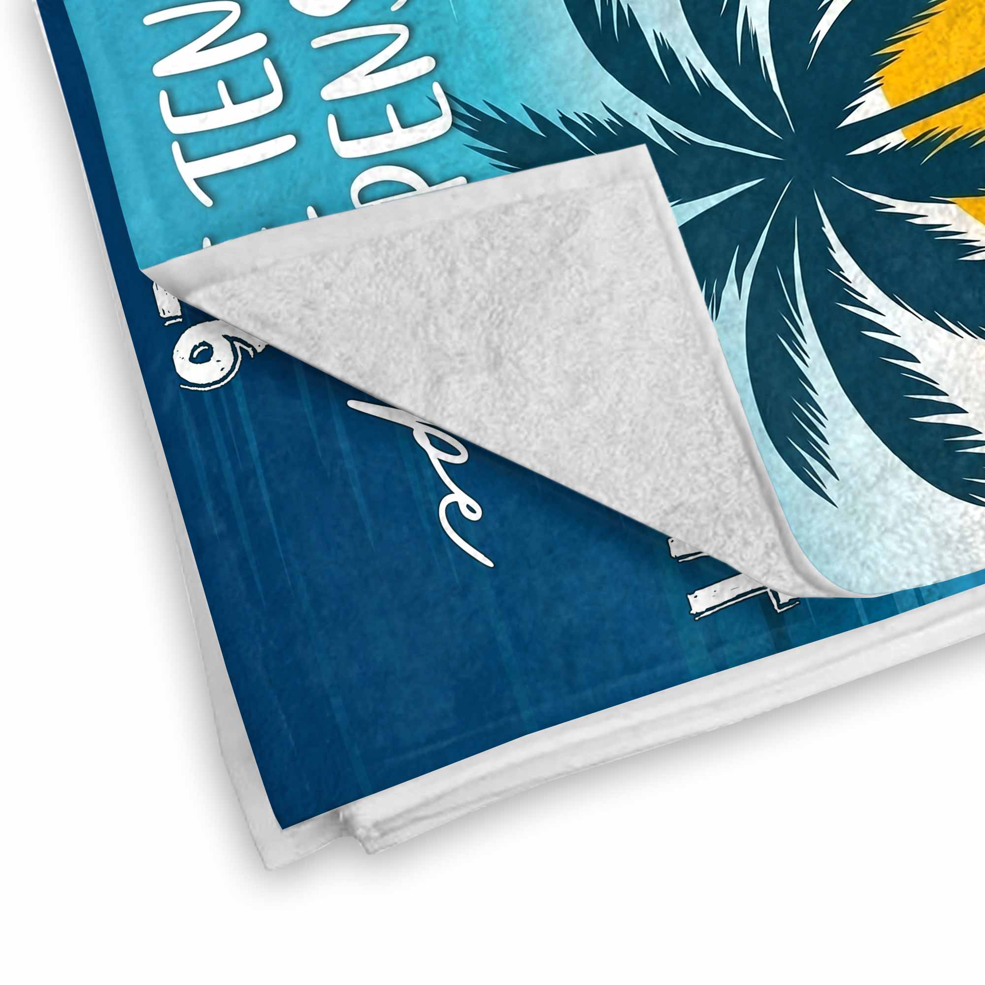 Personalized Beach Towel Custom Name Retirement Gift for Dad