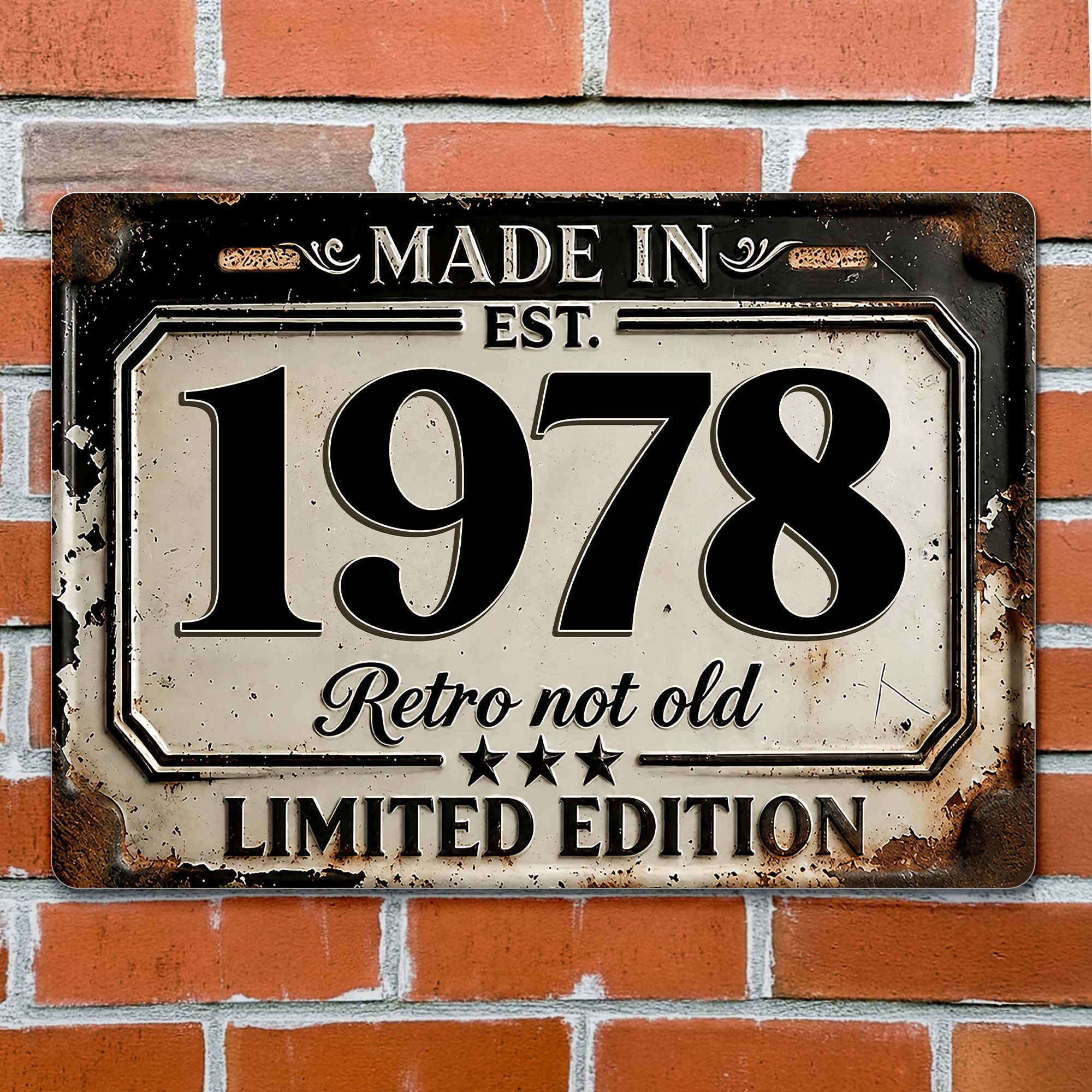 Personalized Limited Edition Metal Sign Custom Year Gift for Dad