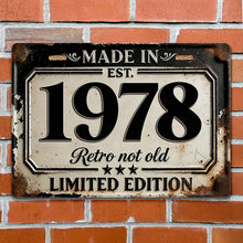 Load image into Gallery viewer, Personalized Limited Edition Metal Sign Custom Year Gift for Dad
