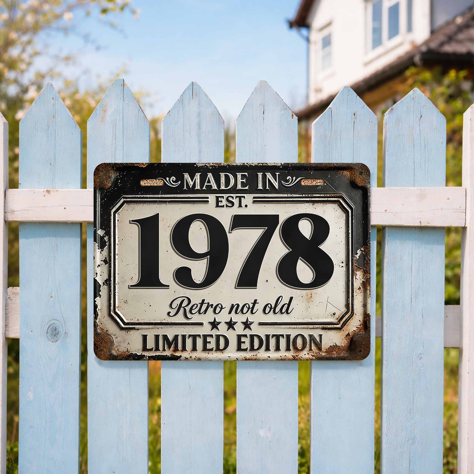 Personalized Limited Edition Metal Sign Custom Year Gift for Dad