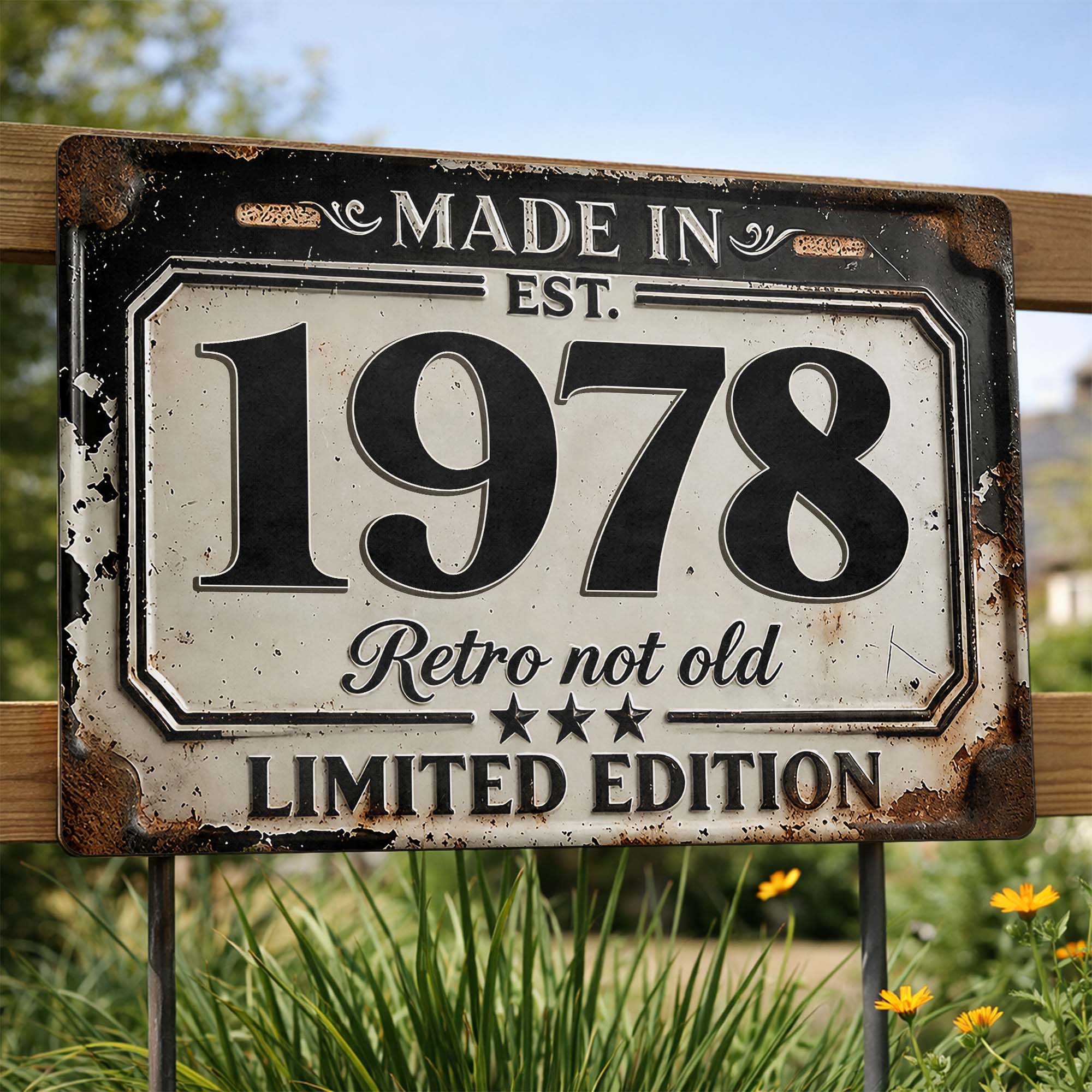 Personalized Limited Edition Metal Sign Custom Year Gift for Dad