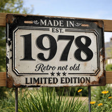 Load image into Gallery viewer, Personalized Limited Edition Metal Sign Custom Year Gift for Dad
