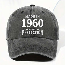 Load image into Gallery viewer, Personalized Vintage Washed Denim Cap Custom Year Gift for Dad
