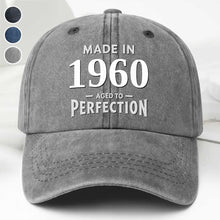 Load image into Gallery viewer, Personalized Vintage Washed Denim Cap Custom Year Gift for Dad
