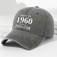 Load image into Gallery viewer, Personalized Vintage Washed Denim Cap Custom Year Gift for Dad
