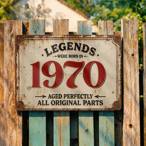Personalized Vintage Metal Sign Custom Year Gift for Dad