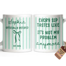 Load image into Gallery viewer, Personalized Coffee Mug for Retired Friends Custom Name Gift
