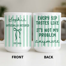 Load image into Gallery viewer, Personalized Coffee Mug for Retired Friends Custom Name Gift

