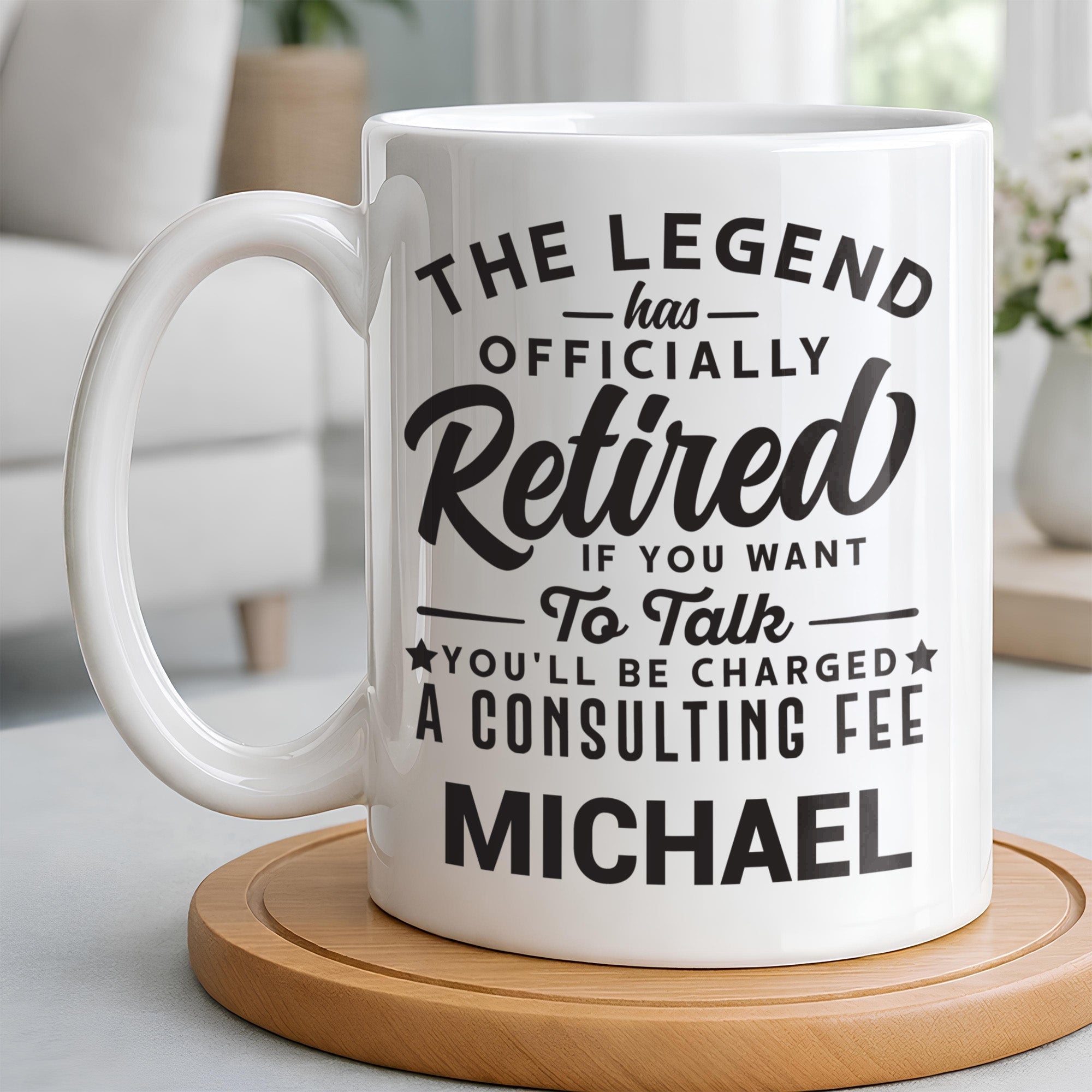 Personalized Funny Retirement Coffee Mug Custom Gift for Dad