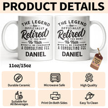 Load image into Gallery viewer, Personalized Funny Retirement Coffee Mug Custom Gift for Dad
