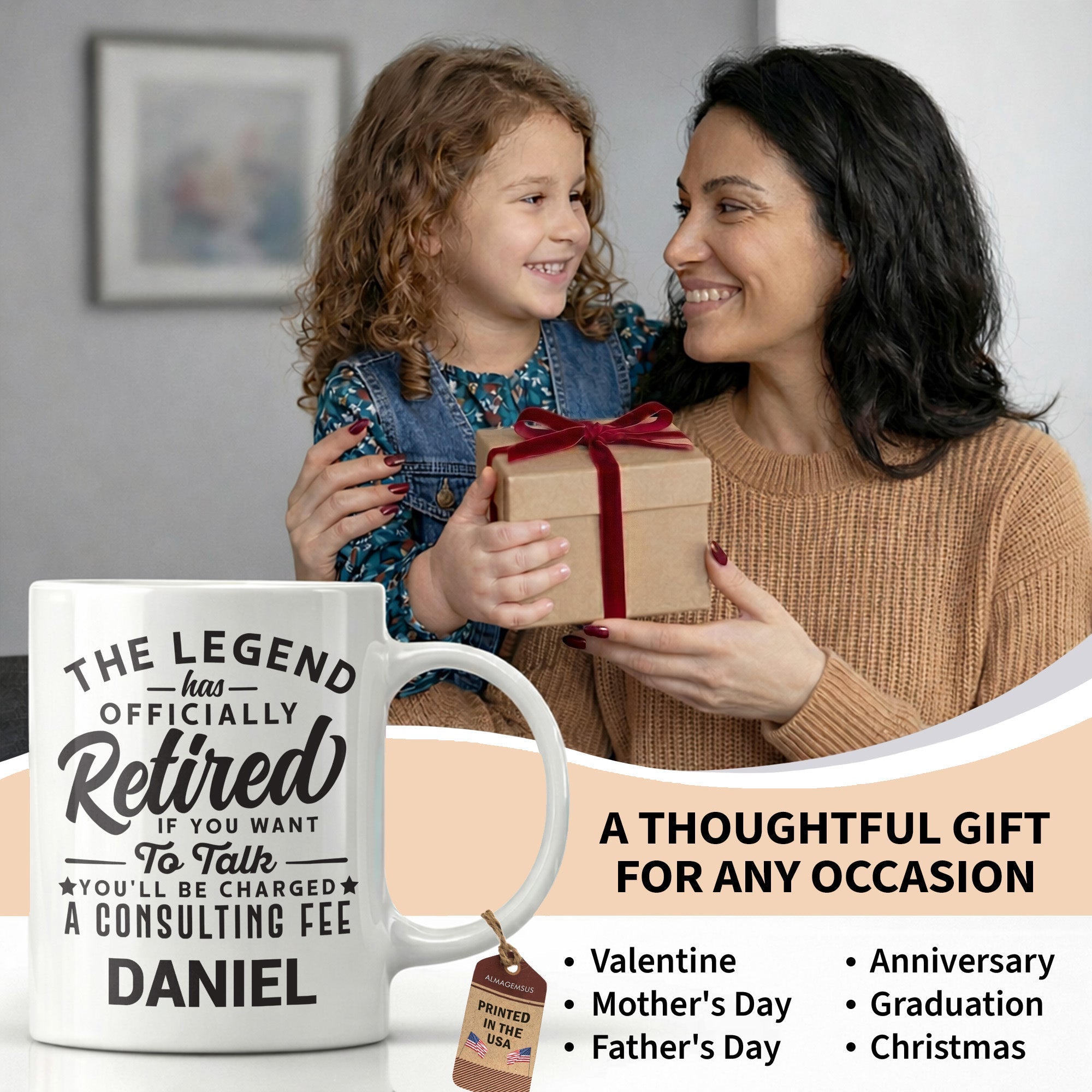 Personalized Funny Retirement Coffee Mug Custom Gift for Dad