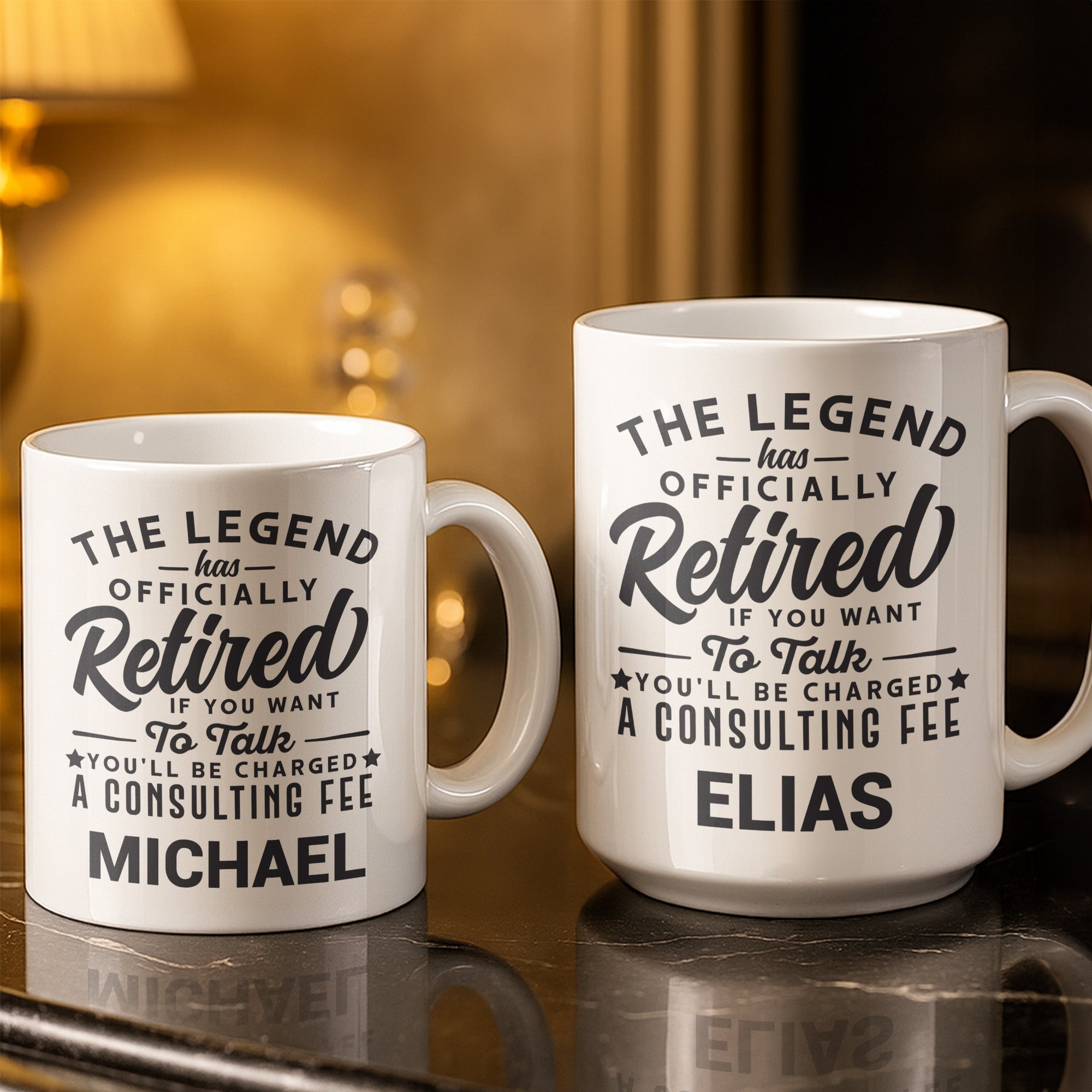 Personalized Funny Retirement Coffee Mug Custom Gift for Dad
