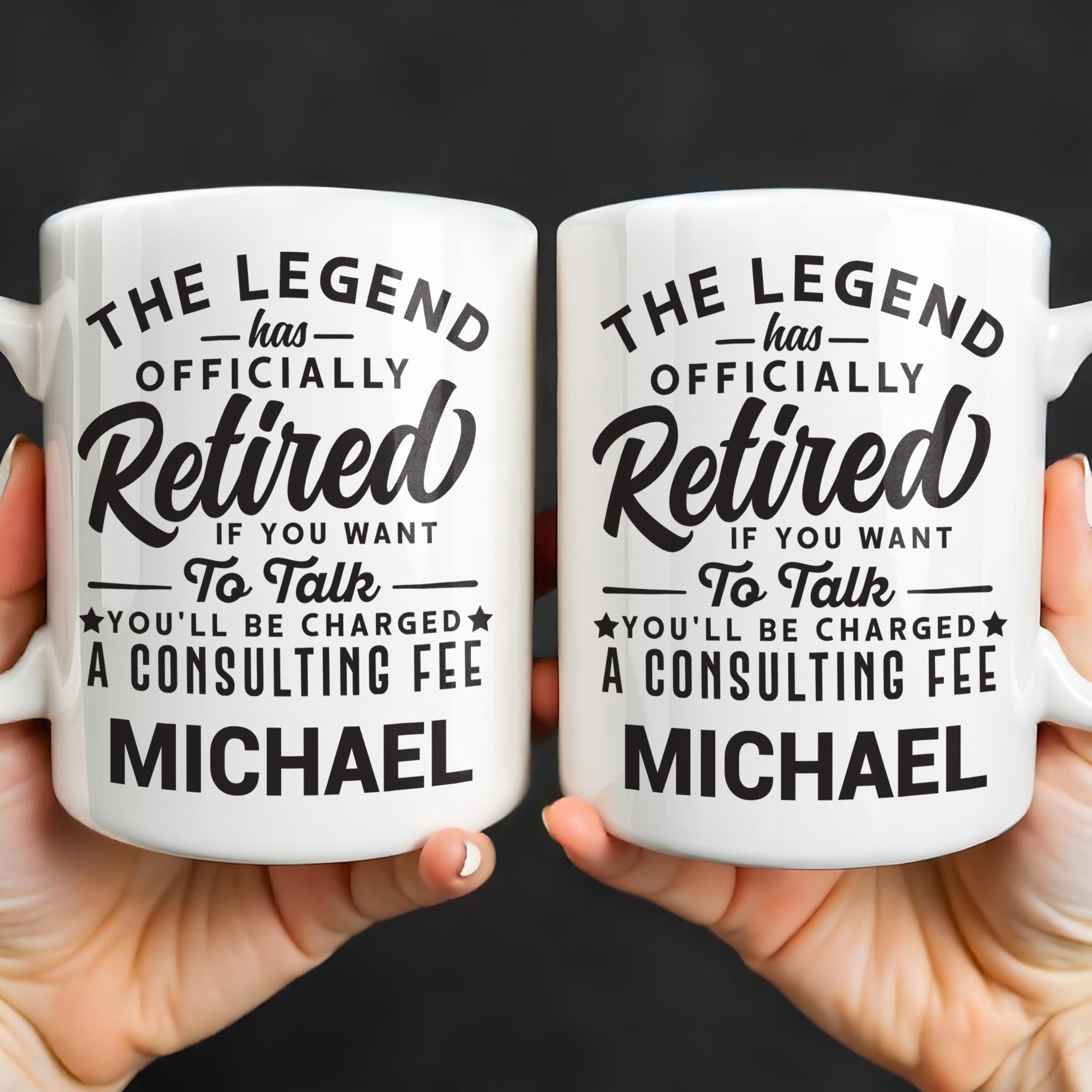 Personalized Funny Retirement Coffee Mug Custom Gift for Dad