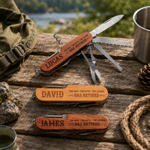 Load image into Gallery viewer, Personalized Wooden Multi Tool Custom Name Gift for Dad Retirement

