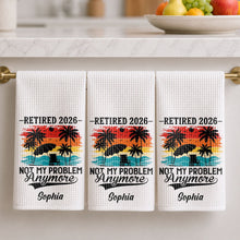 Load image into Gallery viewer, Personalized Funny Kitchen Towel Retirement Gift for Her

