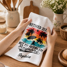 Load image into Gallery viewer, Personalized Funny Kitchen Towel Retirement Gift for Her
