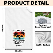 Load image into Gallery viewer, Personalized Funny Kitchen Towel Retirement Gift for Her
