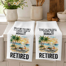 Load image into Gallery viewer, Funny Personalized Kitchen Towel Gift for Retirement - Custom Design
