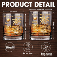 Load image into Gallery viewer, Personalized Custom Whiskey Glass with Palm Tree Design Gift for Dad
