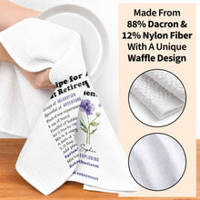 Load image into Gallery viewer, Personalized Kitchen Towel Custom Birth Month Flower Retirement Gift
