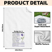 Load image into Gallery viewer, Personalized Kitchen Towel Custom Birth Month Flower Retirement Gift
