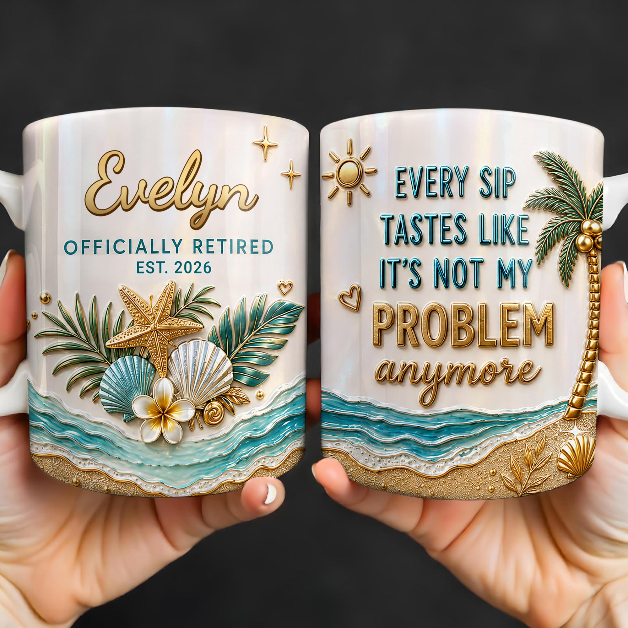 Personalized Coffee Mug Officially Retired Gift for Dad