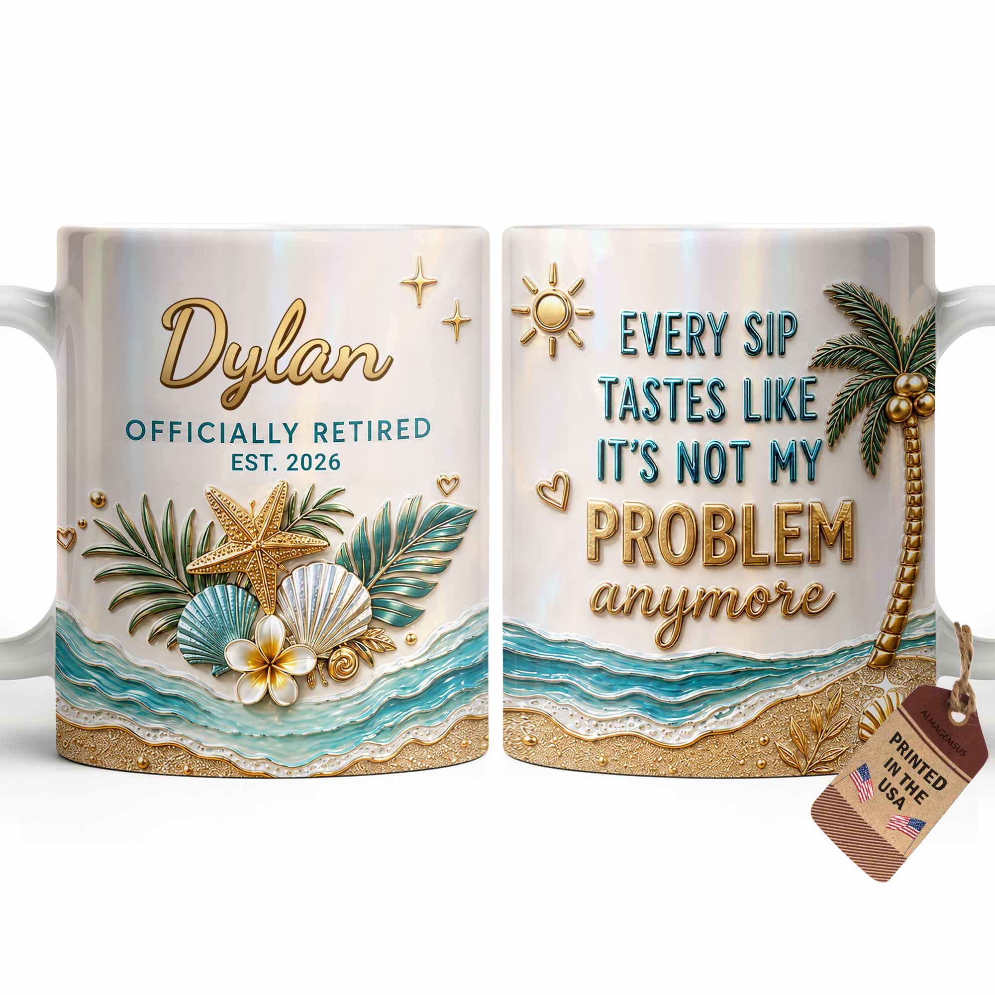 Personalized Coffee Mug Officially Retired Gift for Dad
