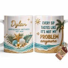 Load image into Gallery viewer, Personalized Coffee Mug Officially Retired Gift for Dad
