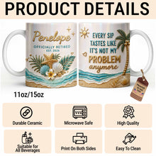 Load image into Gallery viewer, Personalized Coffee Mug Officially Retired Gift for Dad
