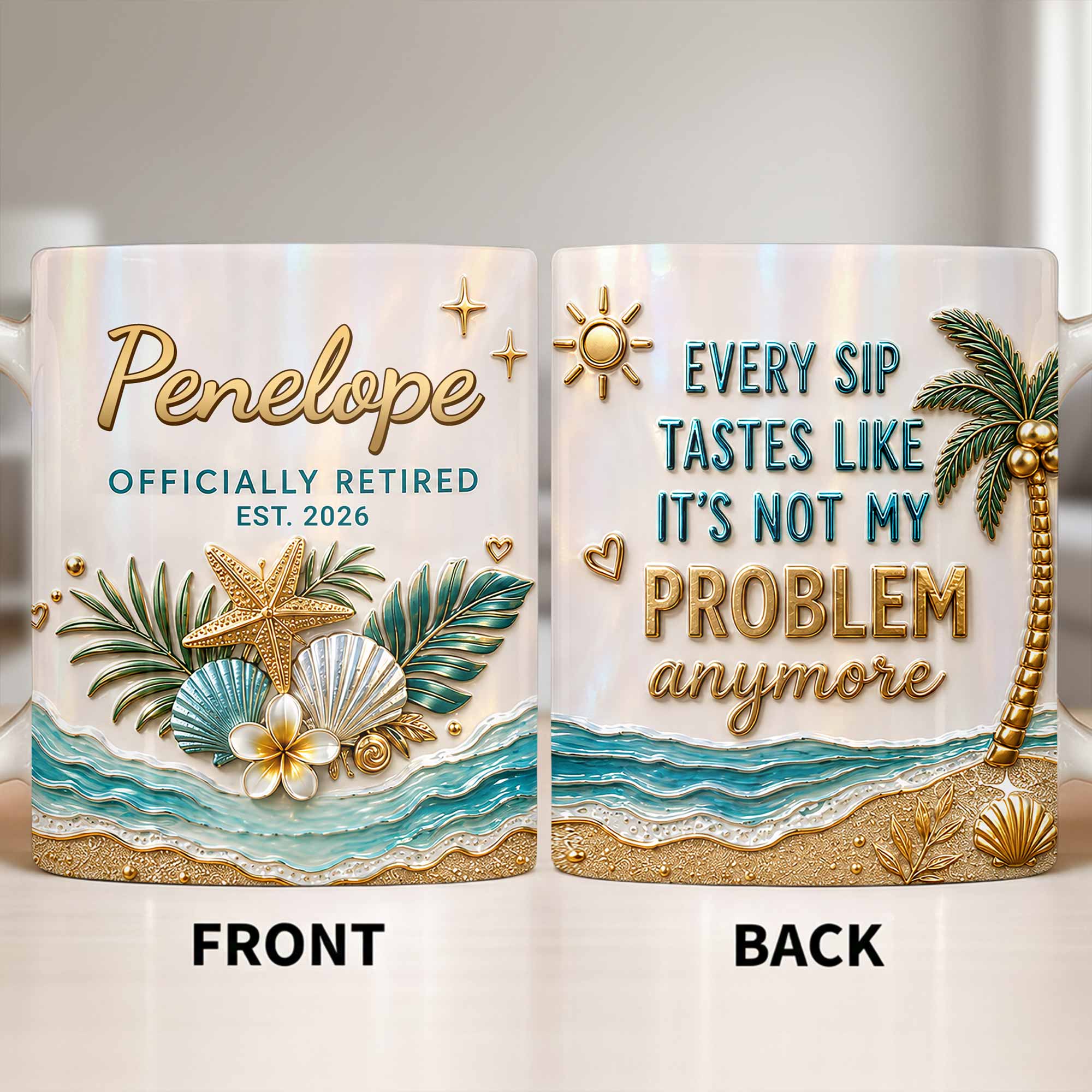 Personalized Coffee Mug Officially Retired Gift for Dad