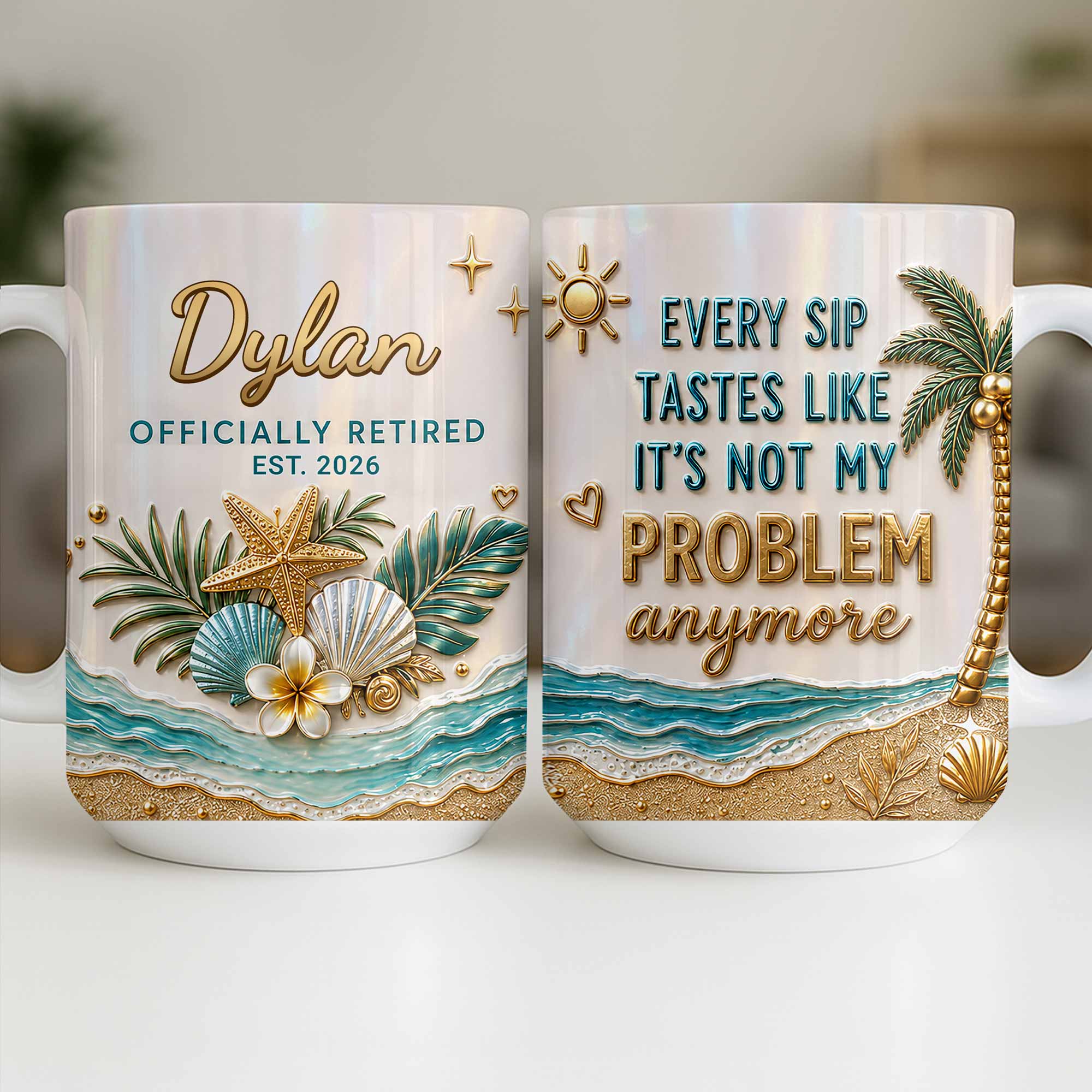 Personalized Coffee Mug Officially Retired Gift for Dad