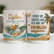 Load image into Gallery viewer, Personalized Coffee Mug Officially Retired Gift for Dad
