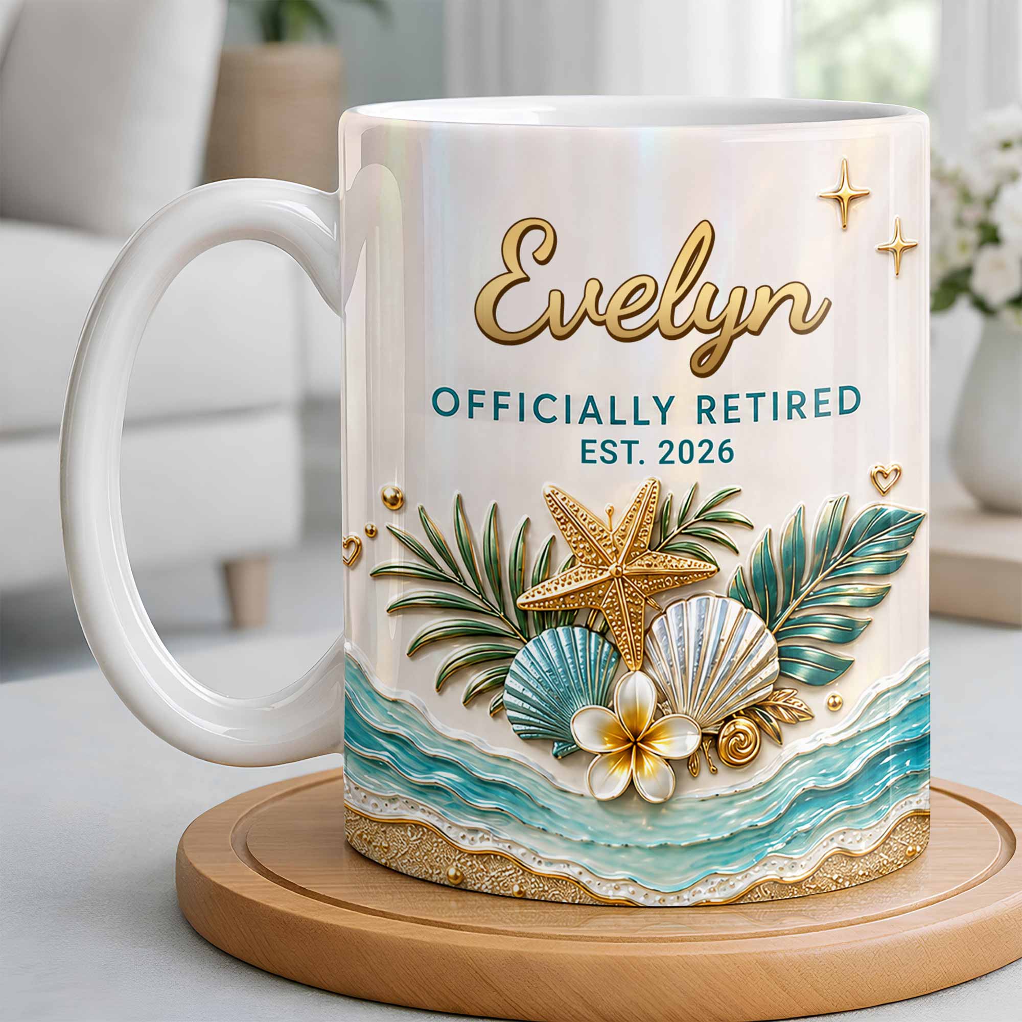 Personalized Coffee Mug Officially Retired Gift for Dad