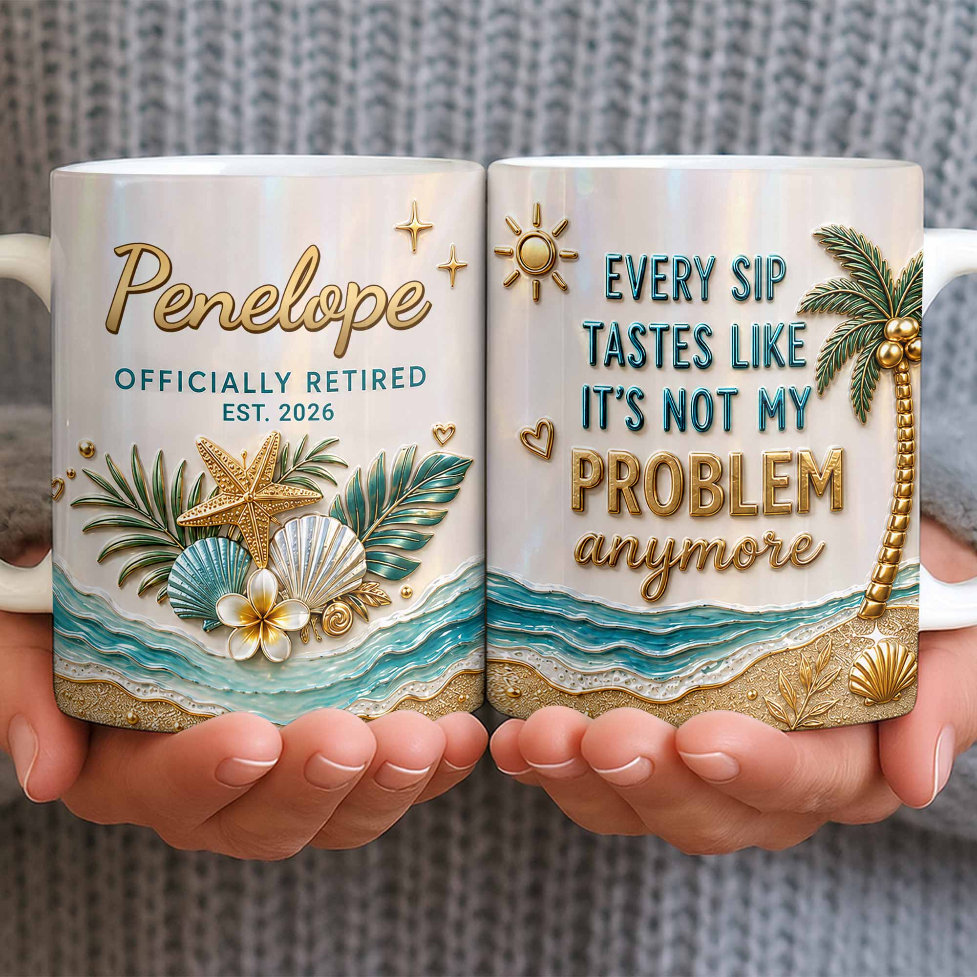 Personalized Coffee Mug Officially Retired Gift for Dad