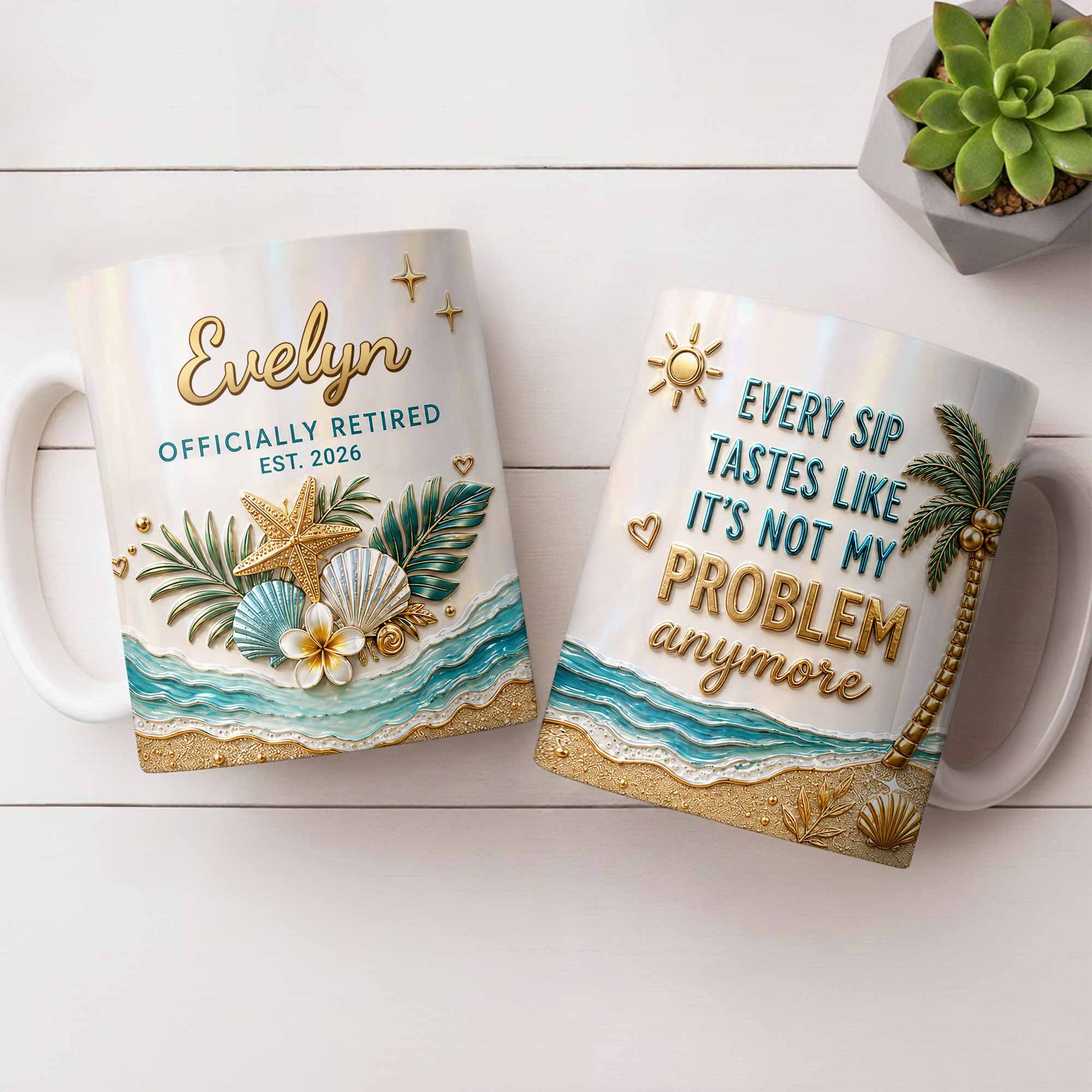 Personalized Coffee Mug Officially Retired Gift for Dad
