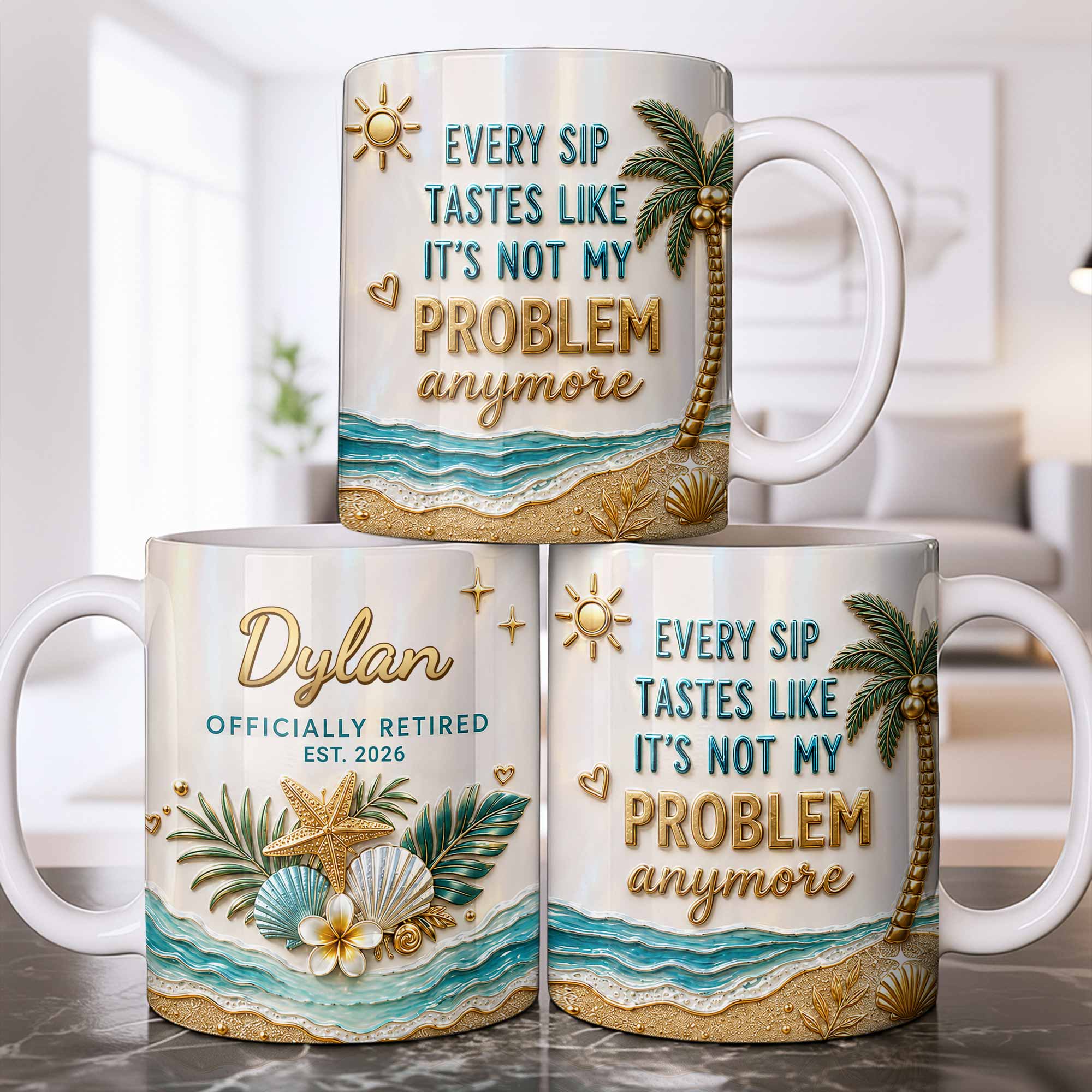 Personalized Coffee Mug Officially Retired Gift for Dad