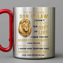 Load image into Gallery viewer, Personalized Stainless Steel Carabiner Mug Gift for Son-in-Law
