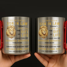 Load image into Gallery viewer, Personalized Stainless Steel Carabiner Mug Gift for Son-in-Law
