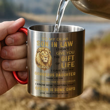 Load image into Gallery viewer, Personalized Stainless Steel Carabiner Mug Gift for Son-in-Law
