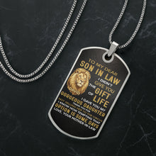 Load image into Gallery viewer, Personalized Stainless Steel Dog Tag Necklace Custom Gift for Son-in-Law
